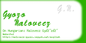 gyozo malovecz business card